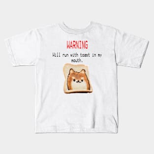 I run with toast Kids T-Shirt